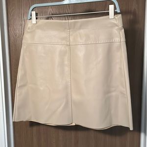 Faux Leather A-Line Skirt